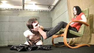 sniffing very sweaty nylons
