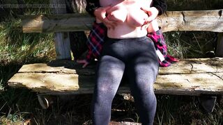 Tits out and playing hard
