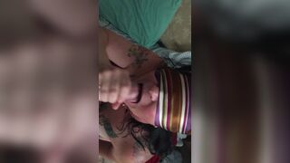 Blindfolded Thankful Slut Takes Big Dick