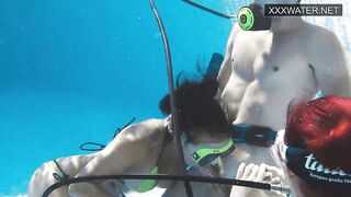 Polina Rucheyok sucks and fucks underwater
