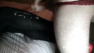 Stockings multiple cumshots