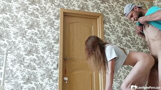 Skinny babe loves getting fucked doggystyle