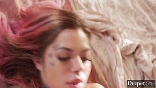 Deeper. Tattooed beauty Chantal Danielle in her Deeper debut