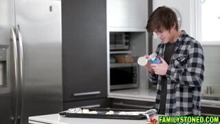 Stepmom Penny Barber helps stepson Tyler Cruise out with his raging boner
