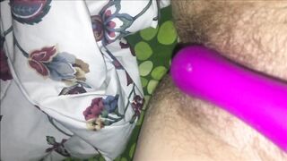 She plays with her young hairy pussy for me