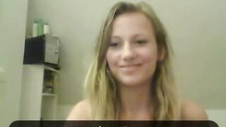 Blonde cutie on Skype