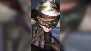 WHITE FEMINIST WOMAN SUCKING BIG BLACK COCK