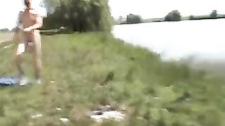 grandmother fucks two naughty pissing on her