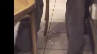Girl Pees on Fast Food Floor