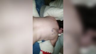 Hairy wife gets a doggystyle creampie