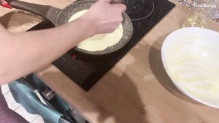 I'm making pancakes while my stepbrother fucks me. FeralBerr