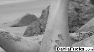 Dahlia Squirting All Over A Beach