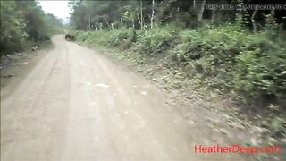 HD peeing next to horse in jungle