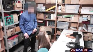 Cute shoplifter gets fucked in front of her
