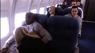 Juli Ashton fucks ginger linn in an airplane