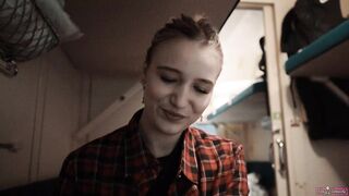 Girl Seduced Guy On Train And Gave Him Blowjob And Ate Sperm