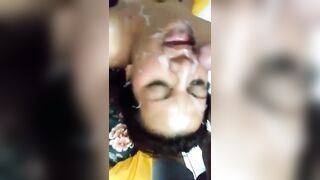 Mom having facial with son’s friends