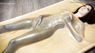 Vacuum Bed Doll Female Mask GasMask LatexHood