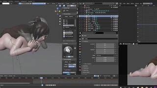 Mei's Invasion first 2H of work on Blender (The Rope Dude)