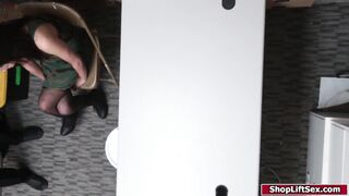 Shoplifter sucks and fucks officer
