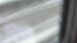 Czech streets Blonde girl in train