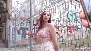 GERMAN SCOUT - Redhead Teen Yuno Love Pickup for Rough Casting Fuck