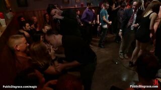 Little slut public gang bang fucked