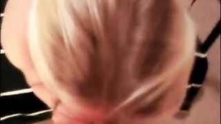 Busty blonde amateur with perfect tits fucks in POV
