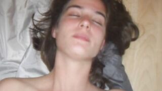 Pleasant moaning while cunt fucked