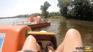 HUNT4K. In exchange for money bruiser allows stranger to fuck hot GF