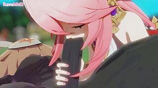 Yae Miko can't resist this Hilichurls Cock! - Marawrs