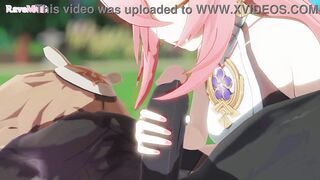 Yae Miko can't resist this Hilichurls Cock! - Marawrs