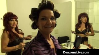 Busty Cougar Deauxma StrapOn Fucks Latina Milf Sexy Vanessa!