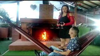 Naughty waitress gives me her pussy without limit when my wife does not come to the romantic dinner in the restaurant after a glass of
