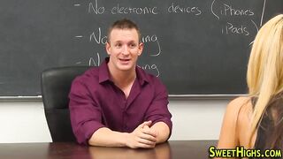 Teen student fingered and fucked