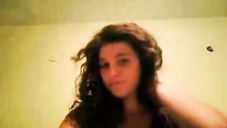 Cute brunette fingers on cam