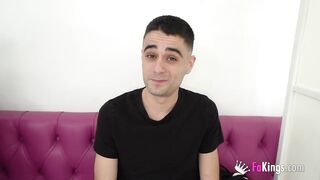 Macarena makes a casting to 3 horny dudes and bangs 'em all