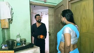 Desi hot bhabhi having sex secretly with house owner’s son!! Hindi webseries sex