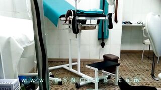 Orgasm on gyno chair