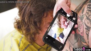 Protective big tits stepsister Lily Lane helps out with his GF problems