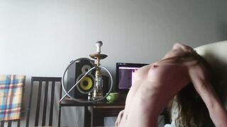 Hot slut waits for her bf to come home: nude kitchen dance