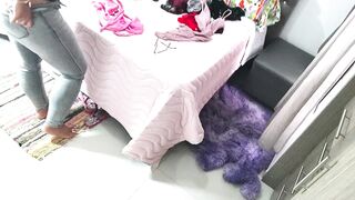 MY BIG-ASSED STEPSISTER DISCOVERES ME SPYING ON HER IN THONG