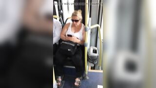 MILF tits bouncing on the bus