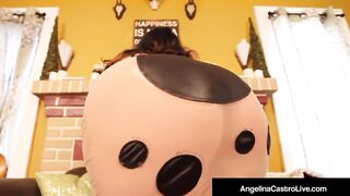 Hot BBWs Angelina Castro Kristi Maxxx & Sam 38G StrapOn Fuck