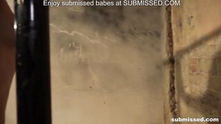 Ultra hot brunette babe ropetied gagged and vibed to orgasm