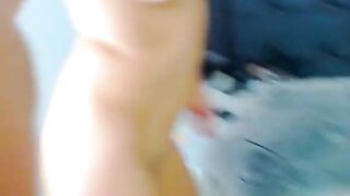 Latina dildoing her ass on webcam