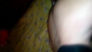 Handcuffed sissy dominated by shemale