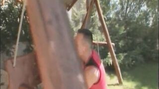 Horny old woman with huge tits shows what she can do