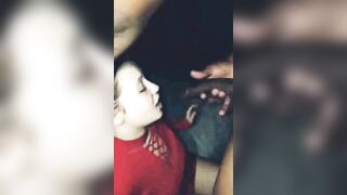slut gf deepthroat bbc and swallow cum