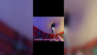 Outie Belly Button Torture With A Nipple Clamp
